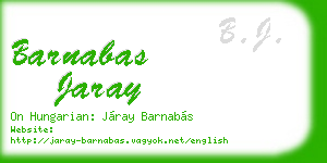 barnabas jaray business card