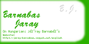 barnabas jaray business card